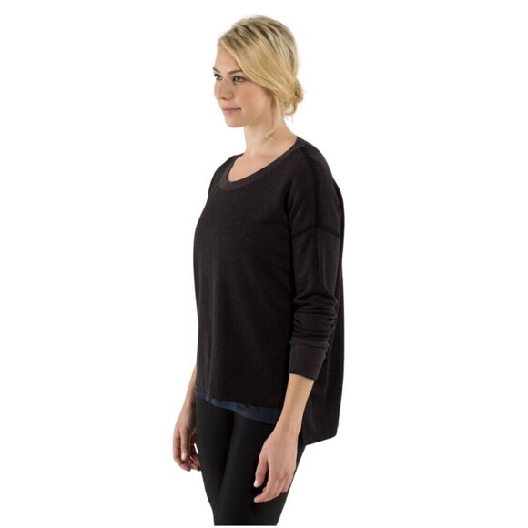 Lululemon Pure Balance Sweater Long Sleeve Cashmere Blend Black Size 8 - Picture 3 of 6